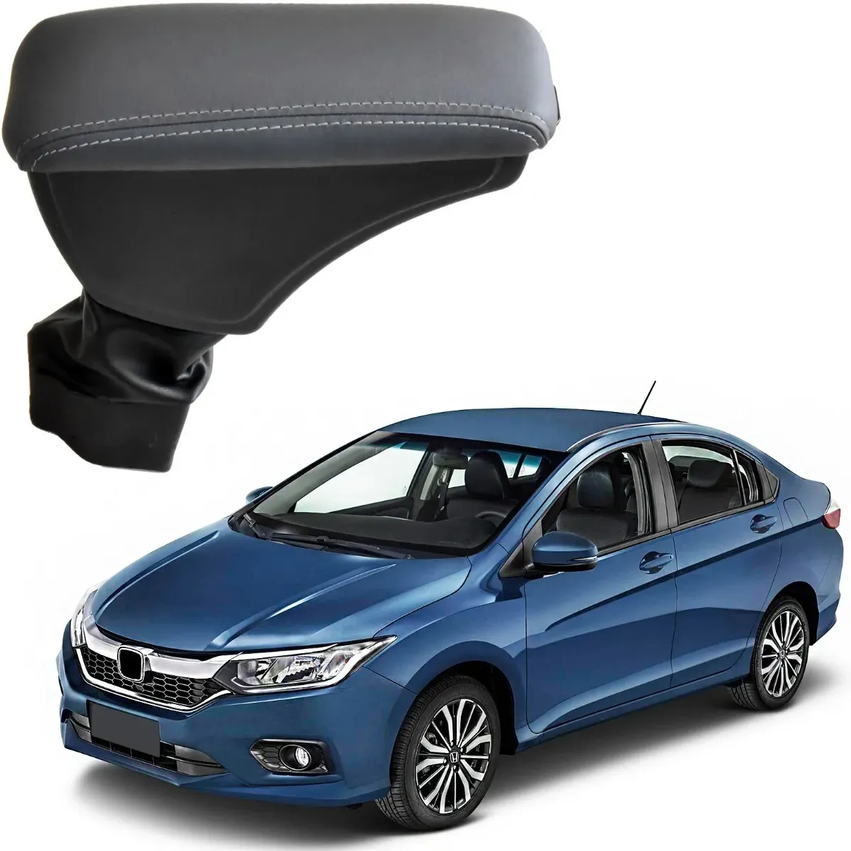 Apoio Descanso Encosto de Braço HONDA CITY - Cinza - 2015 a 2025