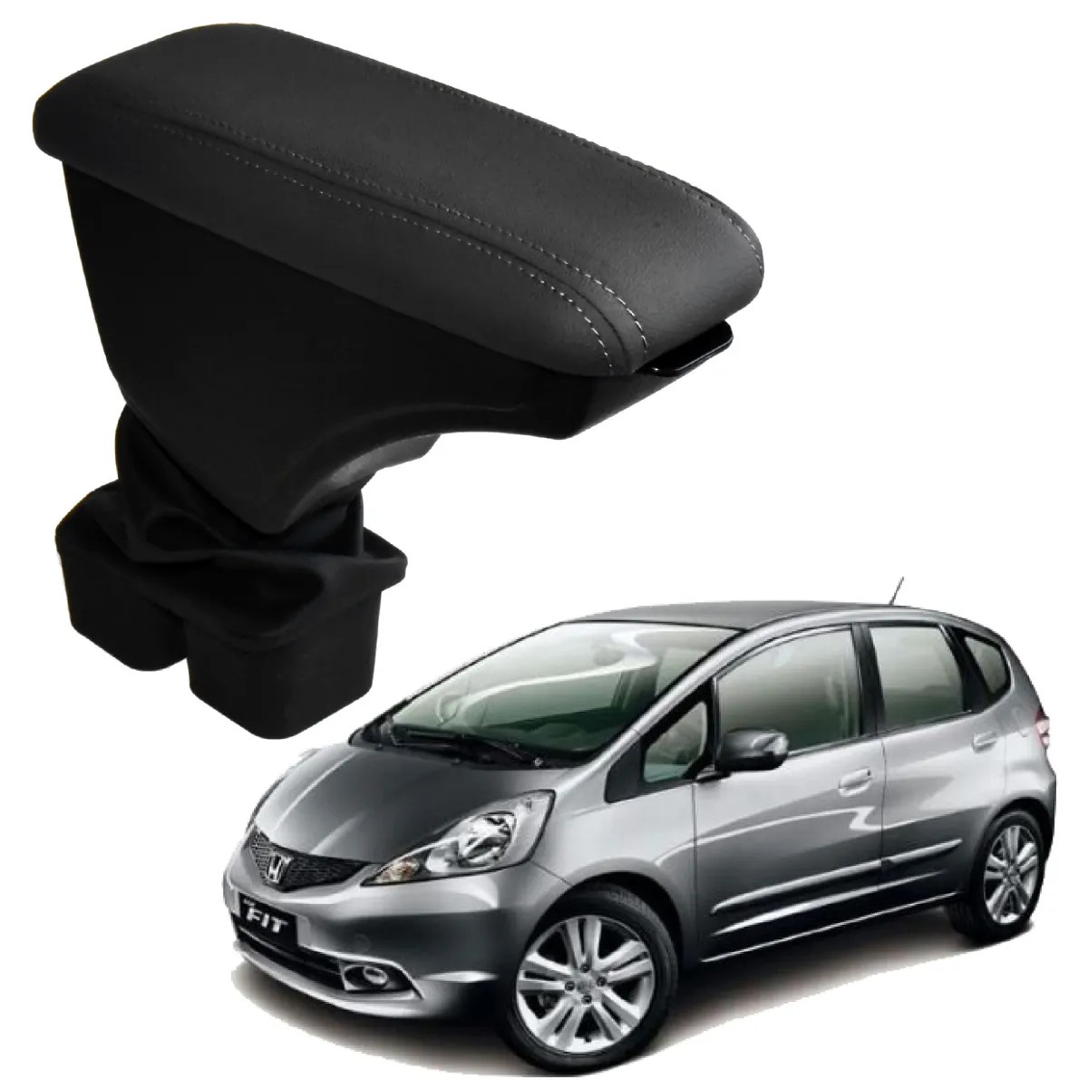 Apoio Descanso Encosto de Braço HONDA NEW FIT - Grafite - 2009 a 2014