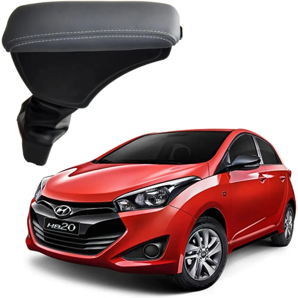 Apoio Descanso Encosto de Braço HYUNDAI HB20 - Cinza - 2012 a 2025