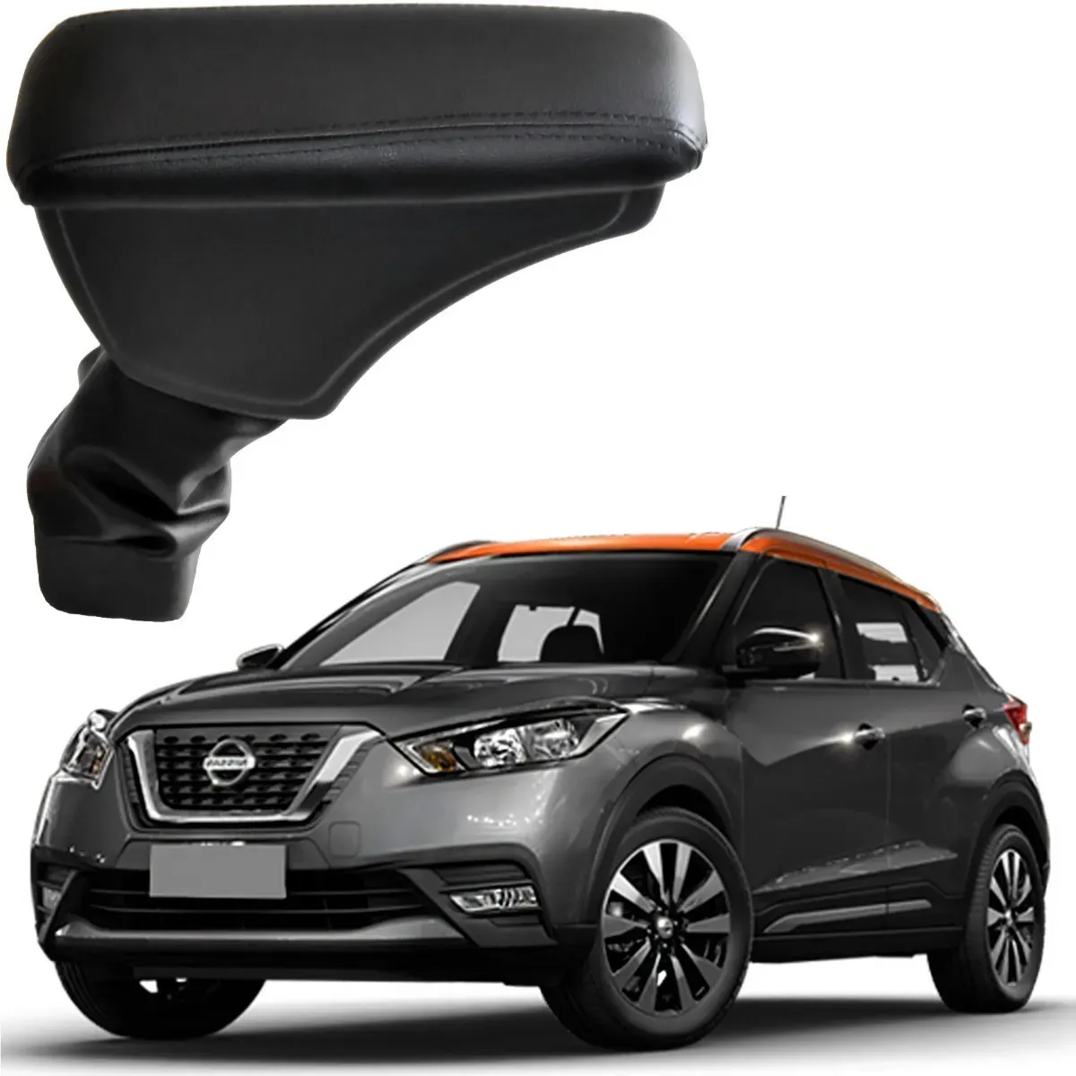 Apoio Descanso Encosto de Braço NISSAN KICKS - Preto  - 2016 a 2024