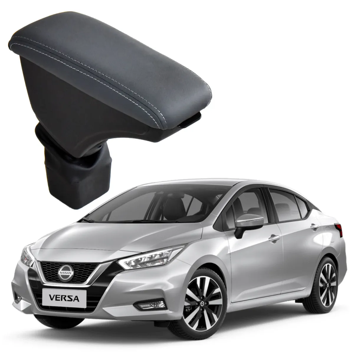 Apoio Descanso Encosto de Braço NISSAN NOVO VERSA - Cinza - 2020 a 2024