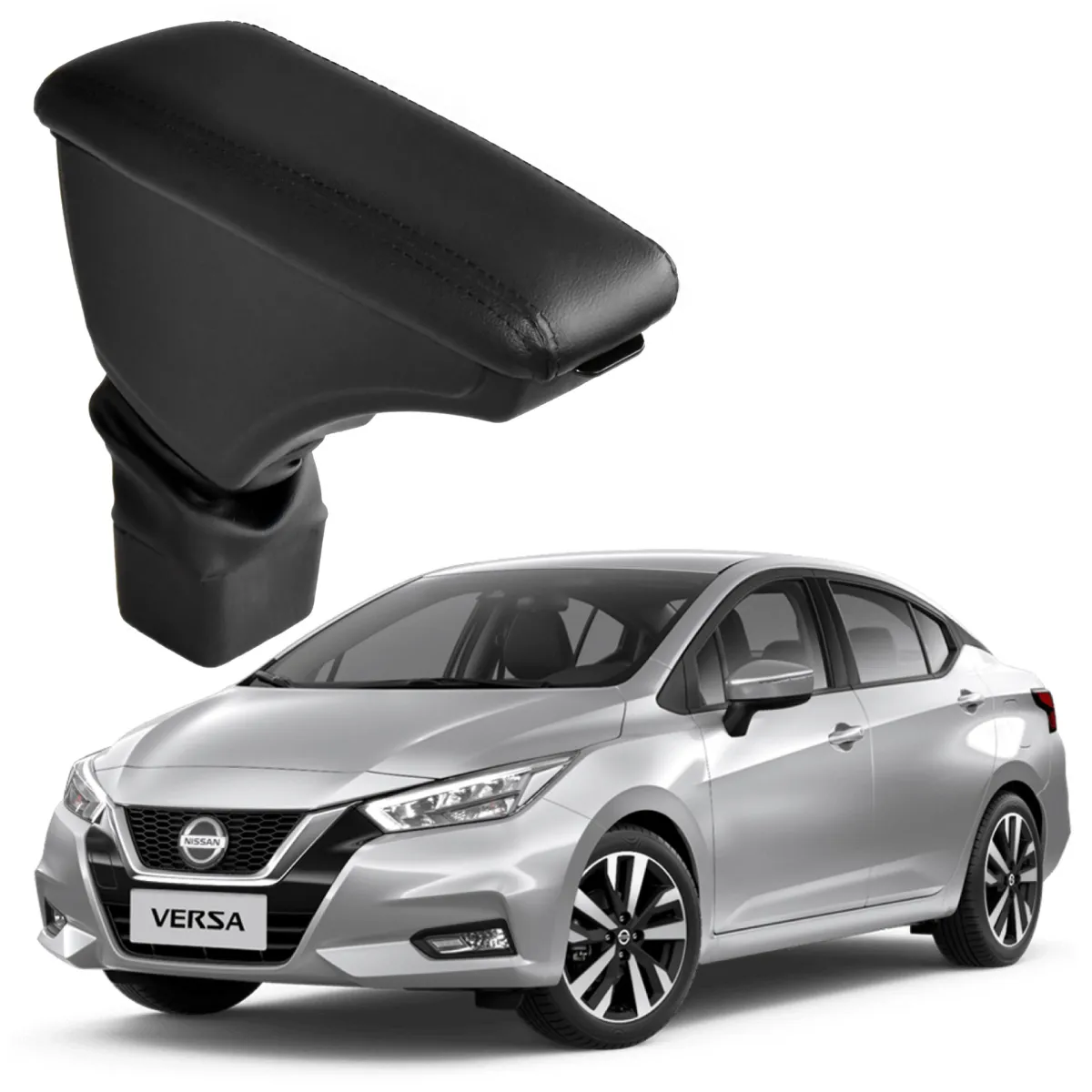 Apoio Descanso Encosto de Braço NISSAN NOVO VERSA - Preto  - 2020 a 2024