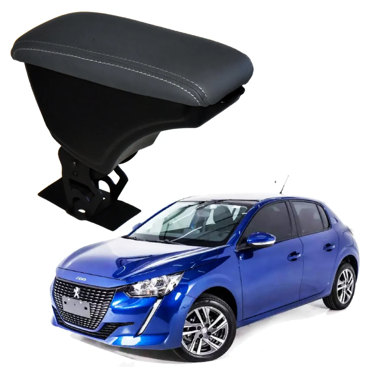 Apoio Descanso Encosto de Braço PEUGEOT 208 - Cinza - 2021 a 2025