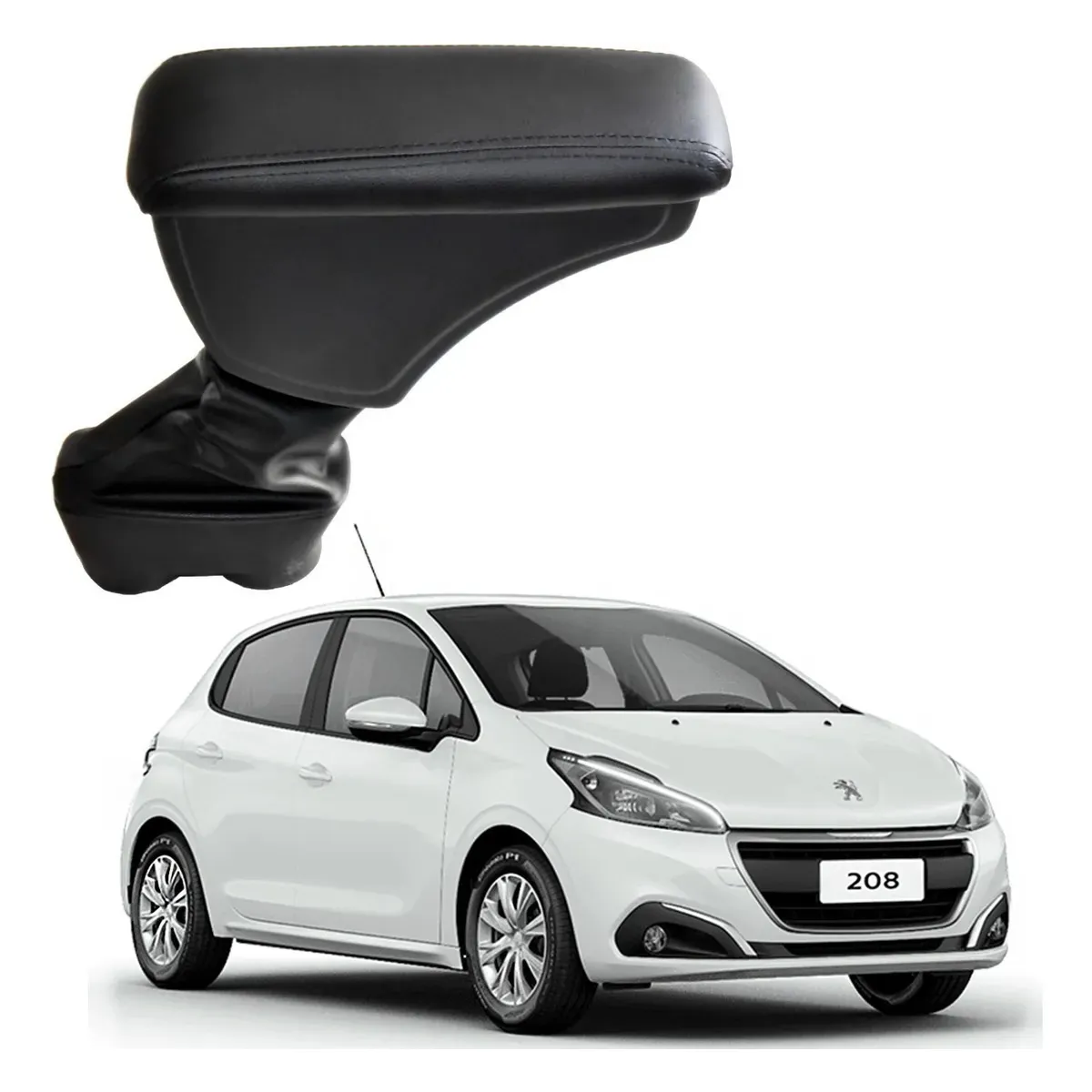 Apoio Descanso Encosto de Braço PEUGEOT 208 - Preto  - 2013 a 2019