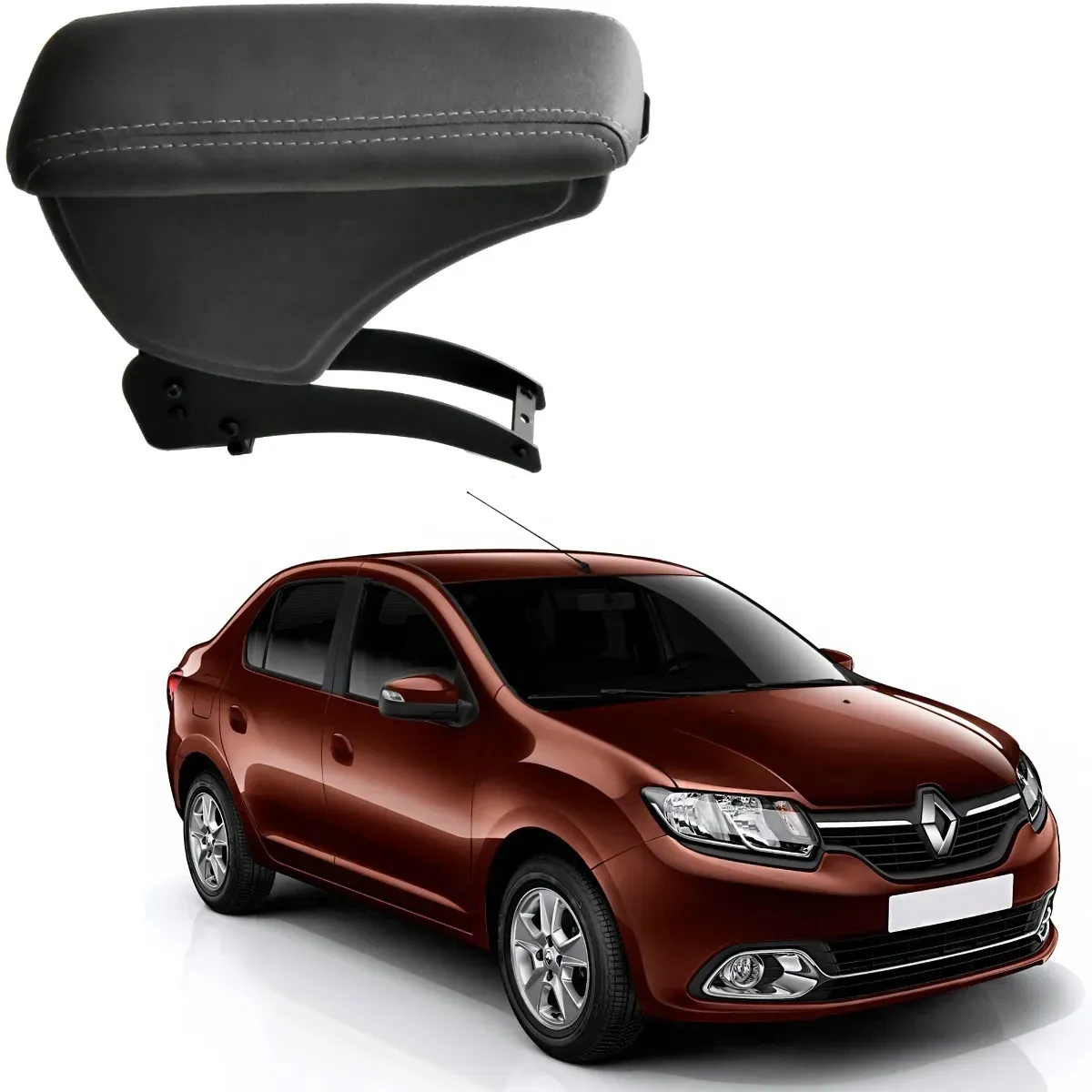 Apoio Descanso Encosto de Braço RENAULT LOGAN - Grafite - 2007 a 2023