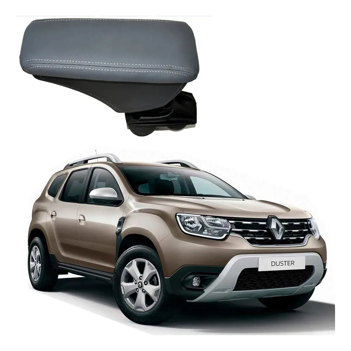 Apoio Descanso Encosto de Braço RENAULT NOVA DUSTER - Cinza - 2021 a 2025