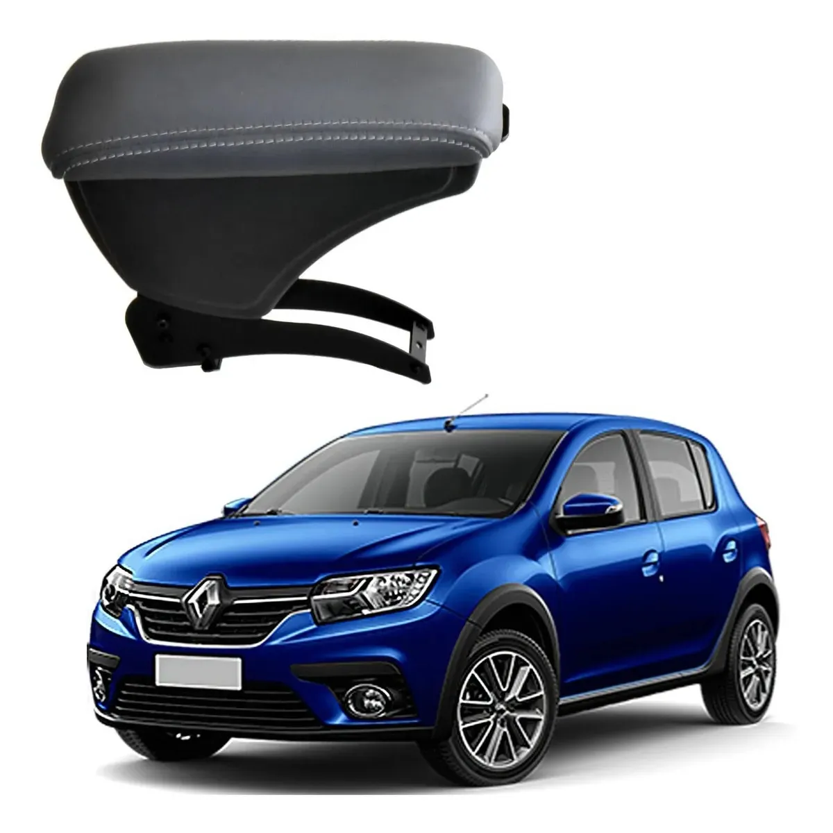 Apoio Descanso Encosto de Braço RENAULT SANDERO - Cinza - 2007 a 2023