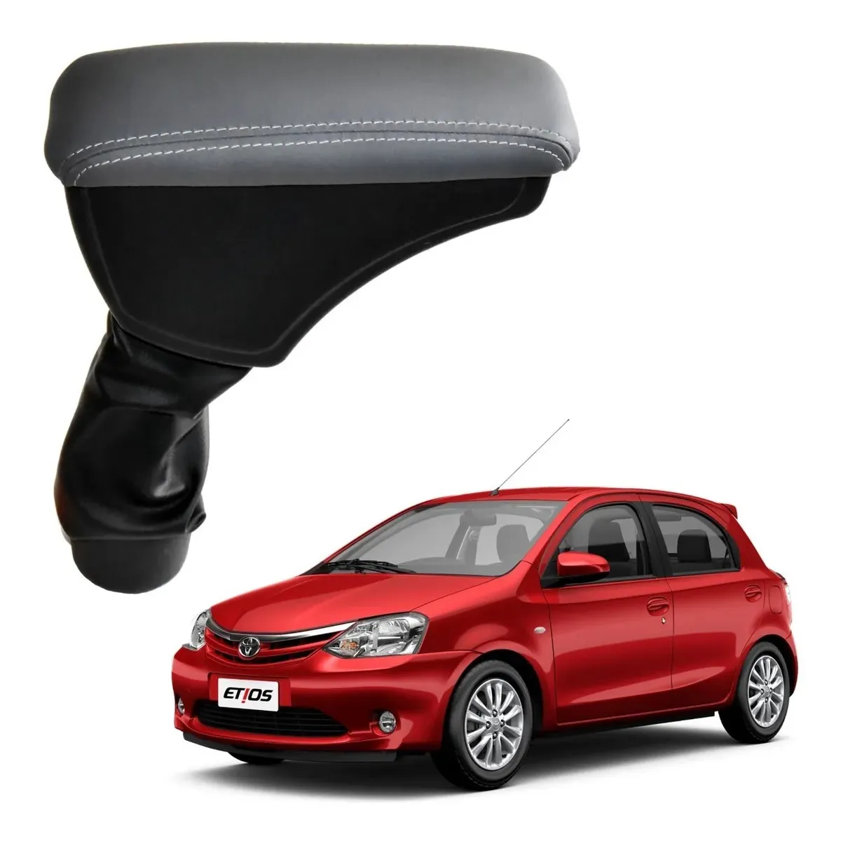 Apoio Descanso Encosto de Braço TOYOTA ETIOS - Cinza - 2012 a 2021