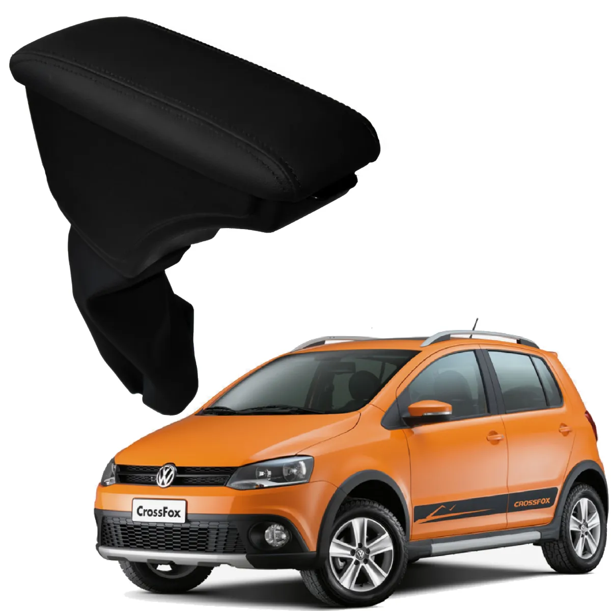 Apoio Descanso Encosto de Braço VOLKSWAGEN CROSSFOX - Preto  - 2003 a 2021