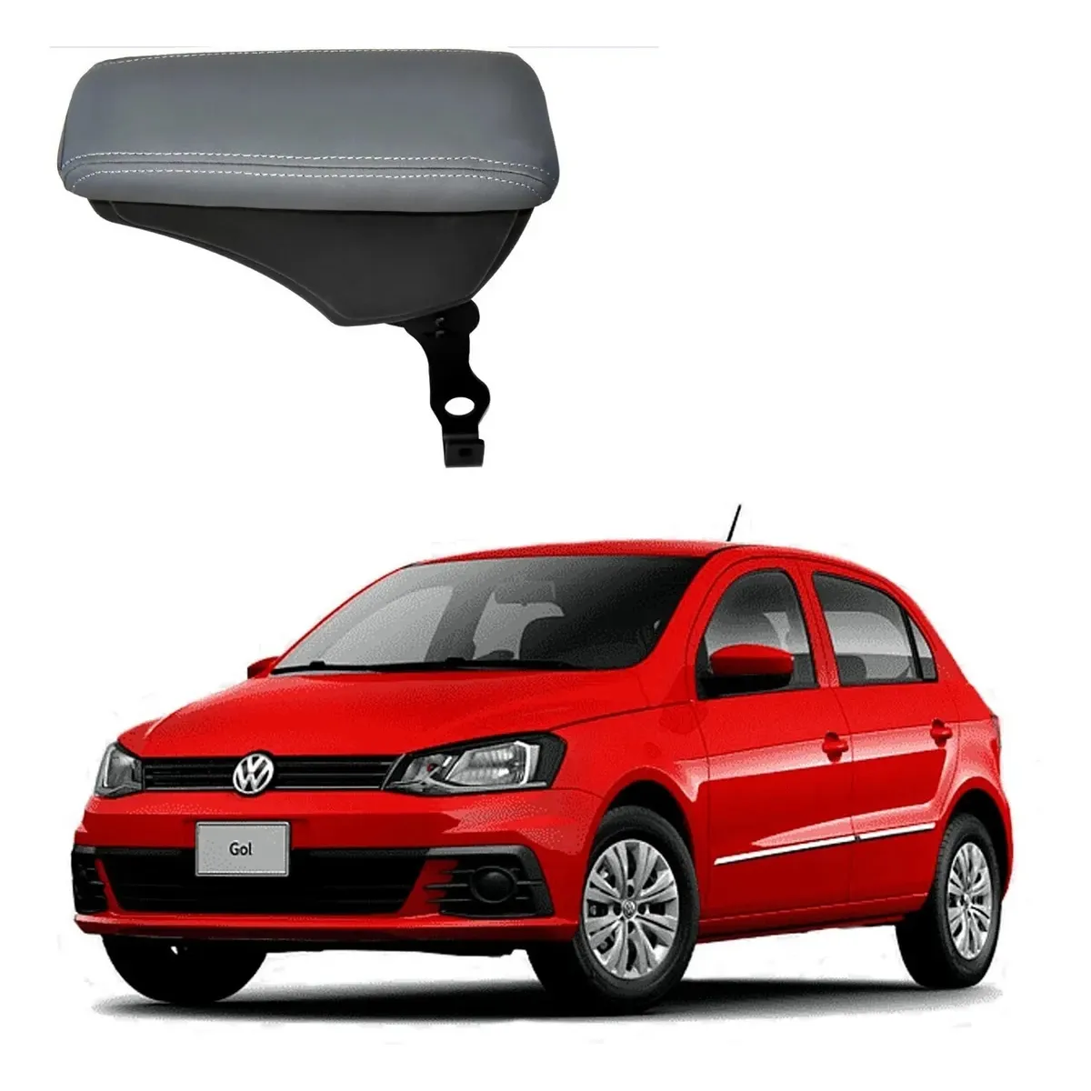 Apoio Descanso Encosto de Braço VOLKSWAGEN GOL - Cinza - 2005 a 2022