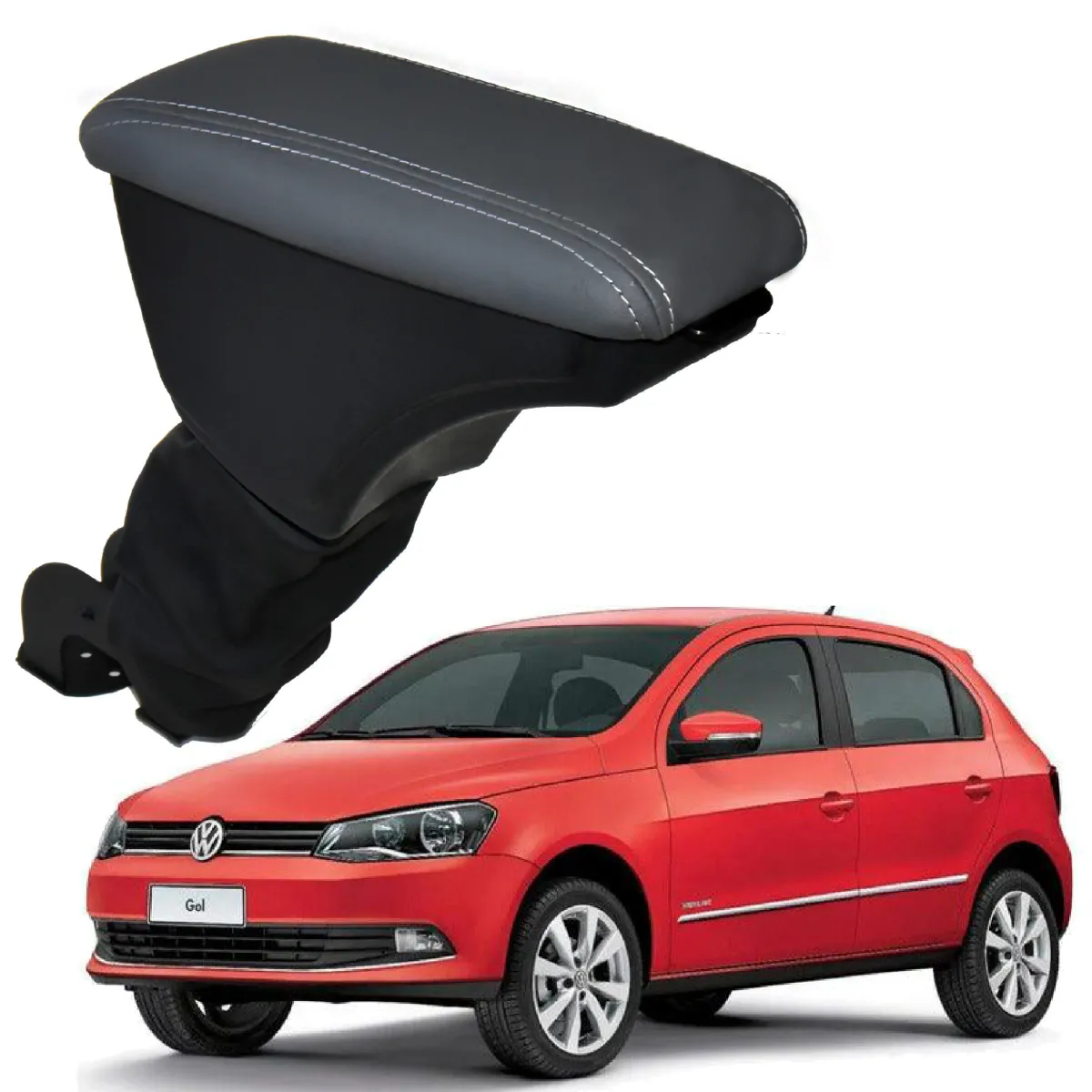 Apoio Descanso Encosto de Braço VOLKSWAGEN GOL - Cinza - 2008 a 2022