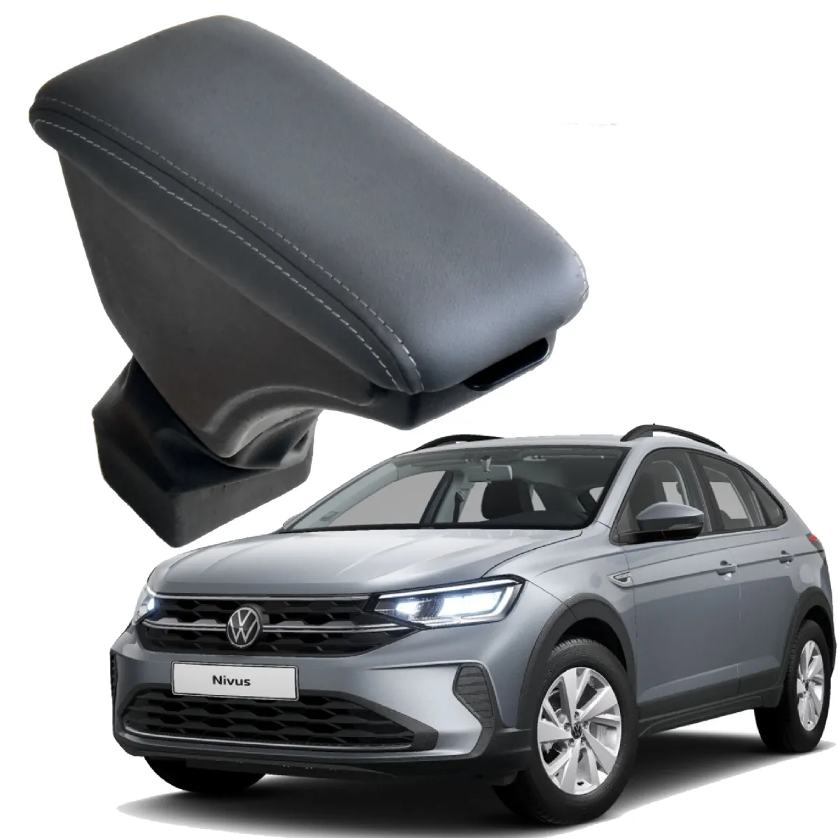 Apoio Descanso Encosto de Braço VOLKSWAGEN NIVUS SENSE - Cinza - 2024 a 2025