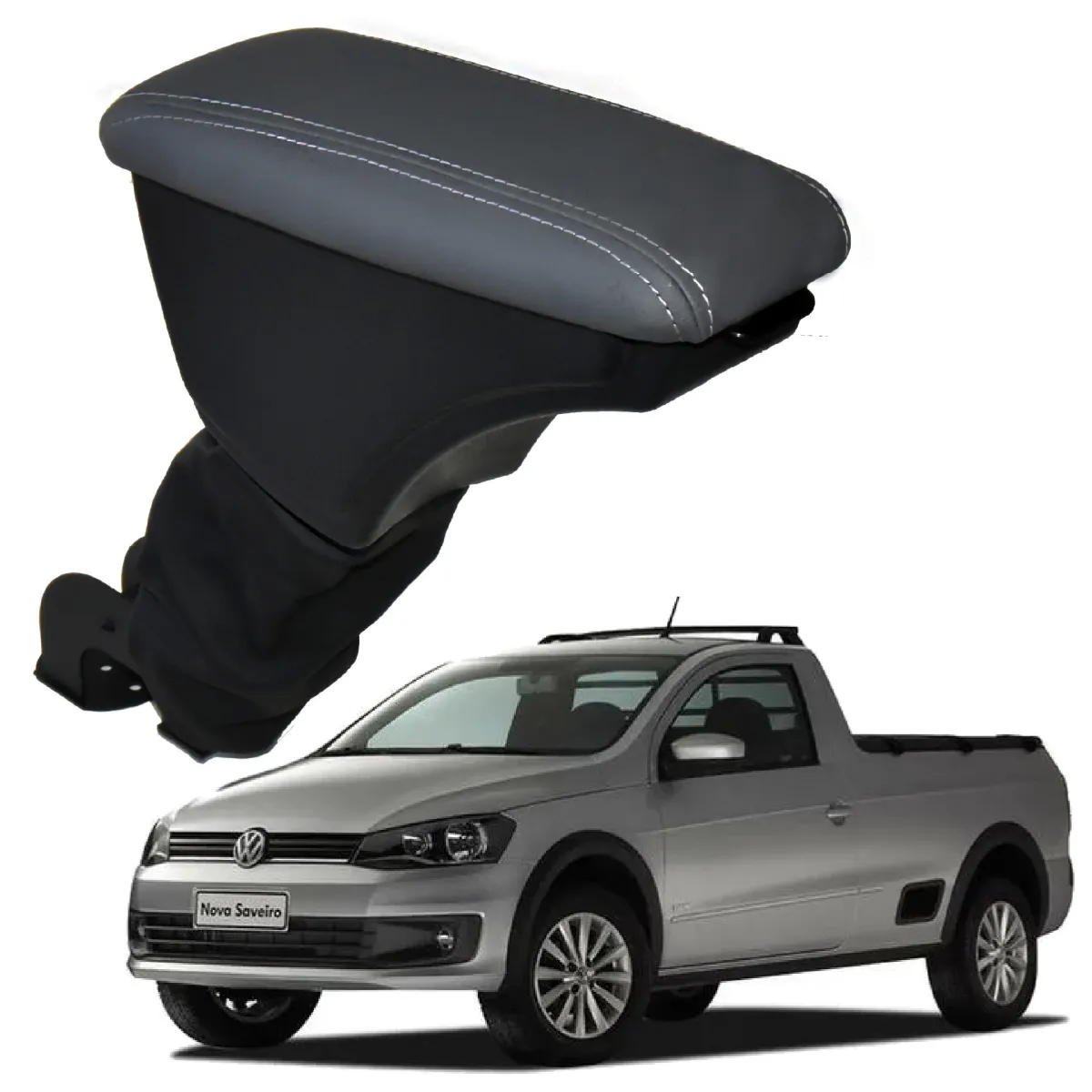 Apoio Descanso Encosto de Braço VOLKSWAGEN SAVEIRO - Cinza - 2008 a 2022