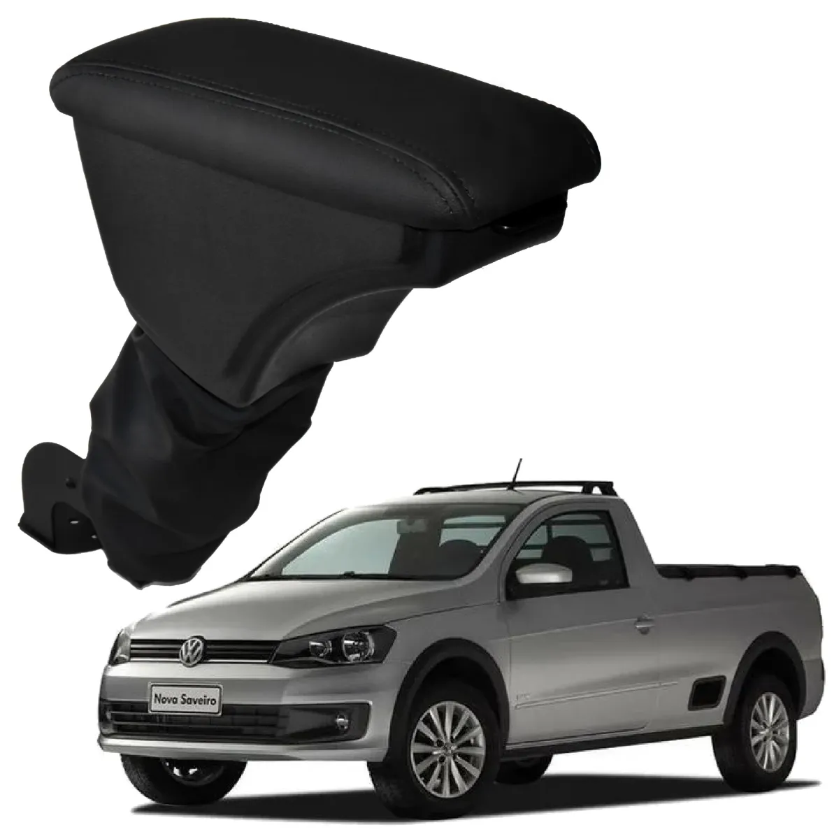 Apoio Descanso Encosto de Braço VOLKSWAGEN SAVEIRO - Preto  - 2008 a 2022