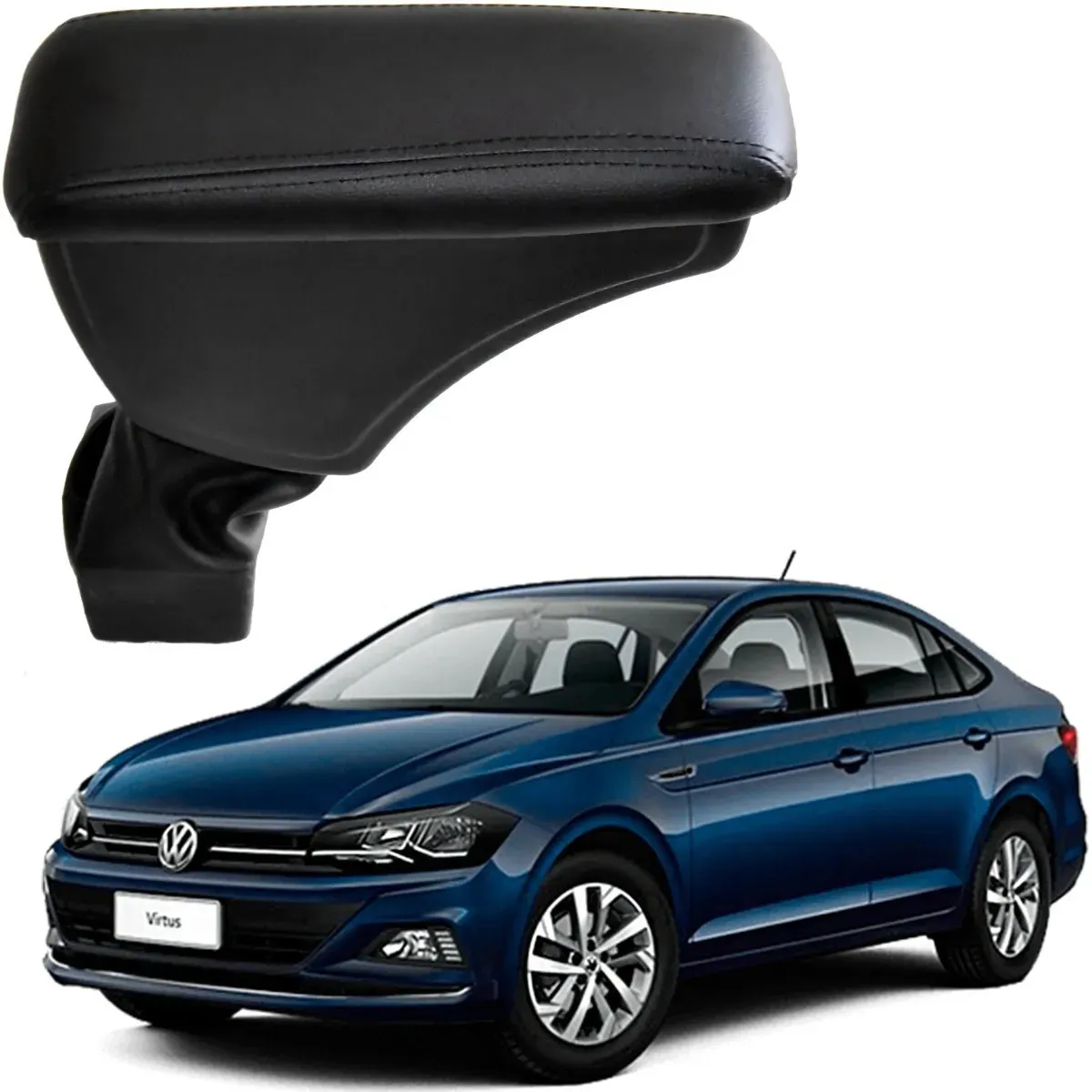 Apoio Descanso Encosto de Braço VOLKSWAGEN VIRTUS - Preto  - 2018 a 2025